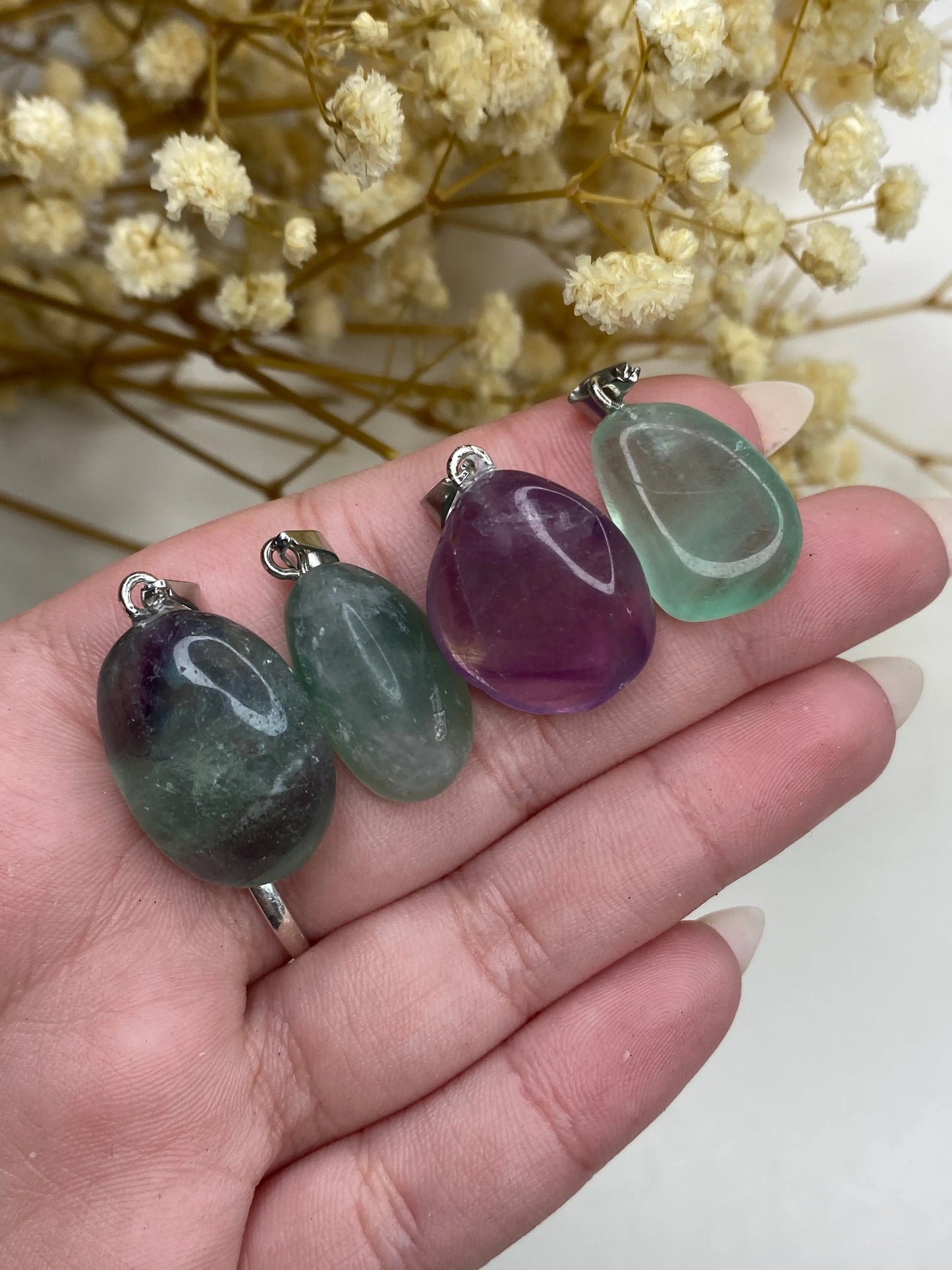 פלואורייט תליון | שלווה | זכרון | איזון פנימי Phoenix Crystals - פניקס קריסטלים