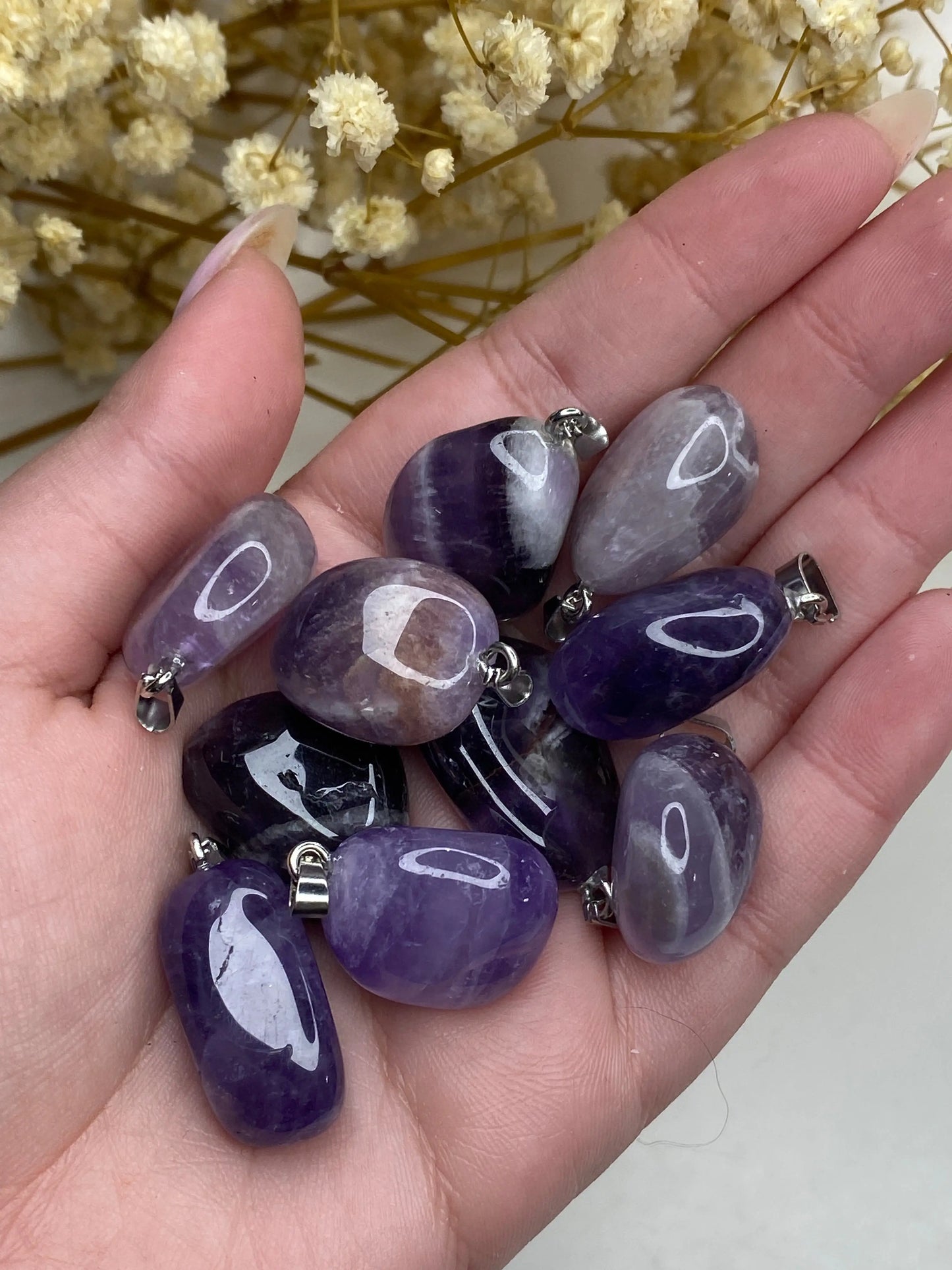 אמטיסט תליון | אינטואיציה | חלומות | שלווה Phoenix Crystals - פניקס קריסטלים