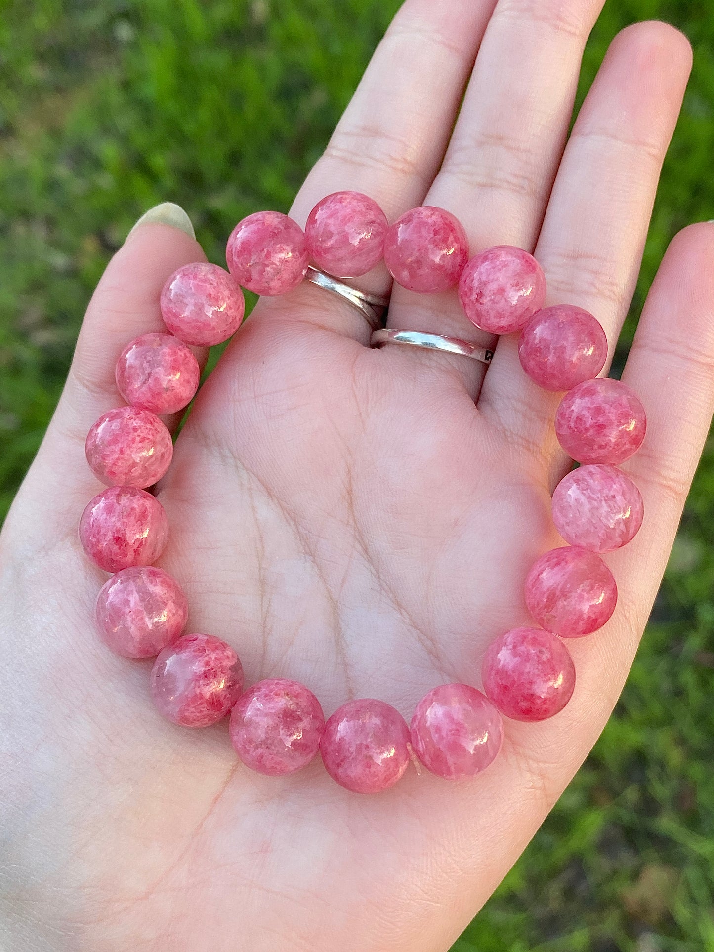 צמיד רודונייט בקוורץ |אהבה |  ריפוי ריגשי | איזון