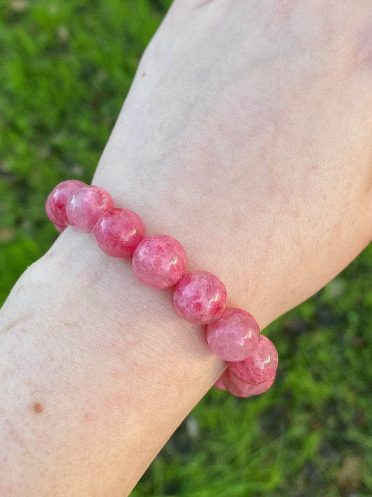 צמיד רודונייט בקוורץ |אהבה |  ריפוי ריגשי | איזון